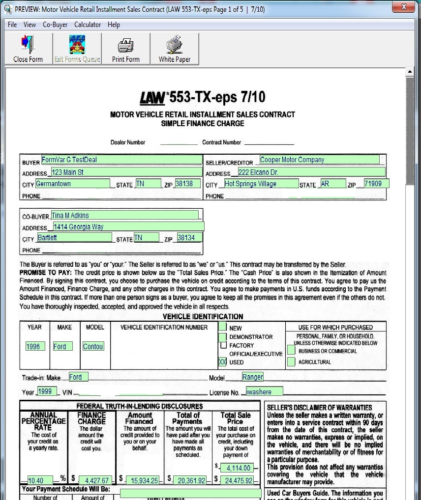 AFS DMS software Print Preview